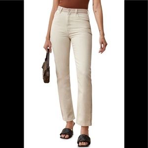 Like new !Reformation Cynthia 2 tone jeans